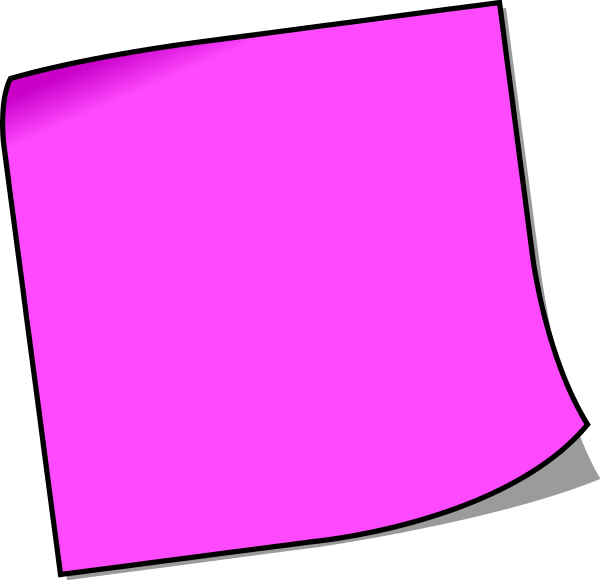 Post It Notes Clipart - Post It Notes Cartoon (600x580), Png Download