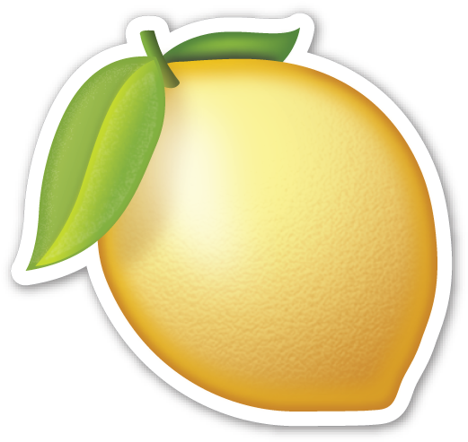 **this Sticker Is The Large 2 Inch Version That Sells - Emoji Limon Png (532x499), Png Download