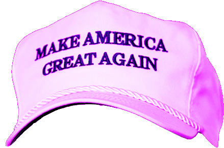 Pink Maga Hat , - Make America Great Again Hat Donald Trump 2016 Republican (518x317), Png Download