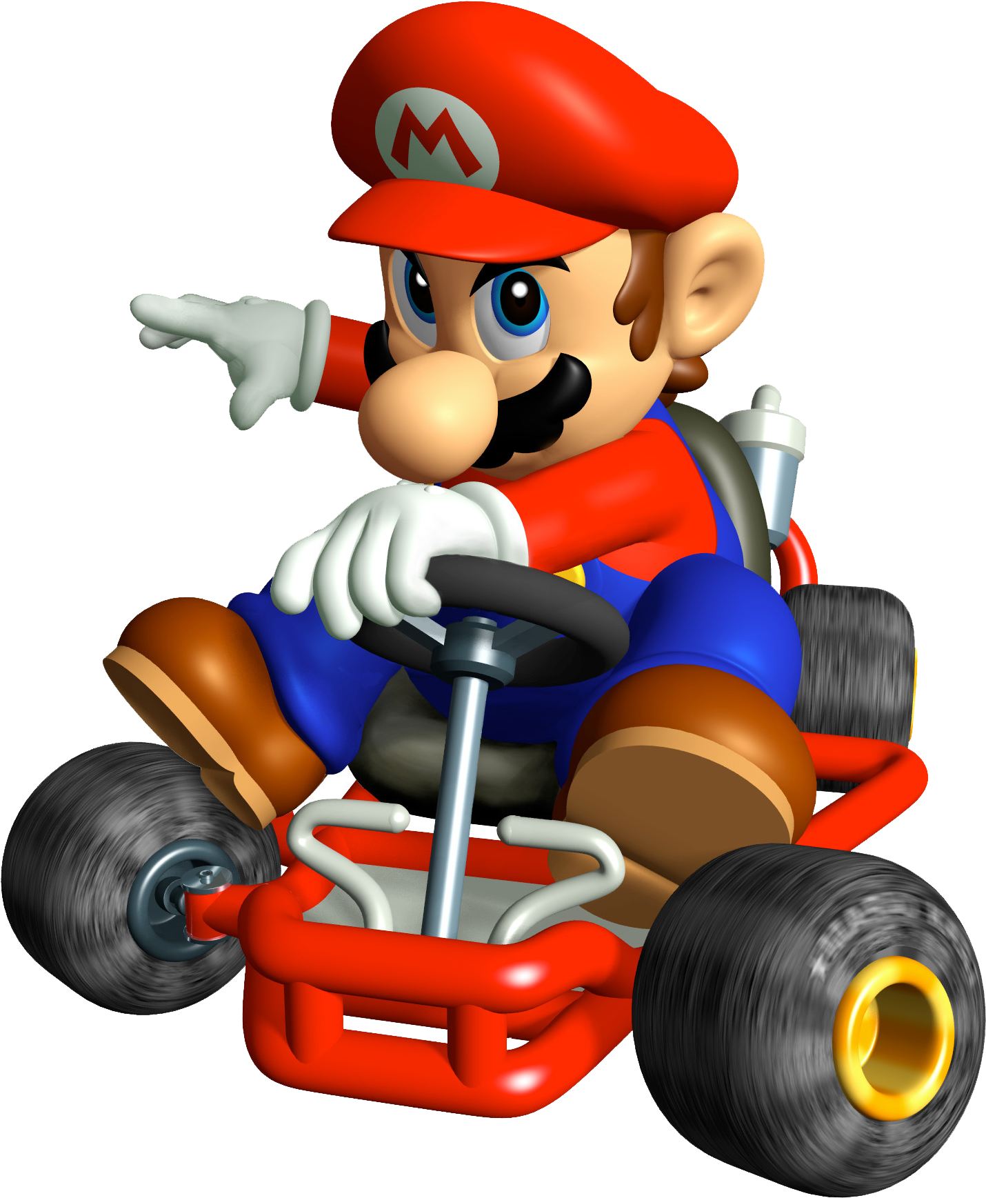Super Mario On Kart Png Image - Mario Kart Super Circuit Mario (1493x1803), Png Download