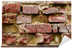 Old Crumbling Brick Wall Wall Mural • Pixers® • We - Brick (400x400), Png Download