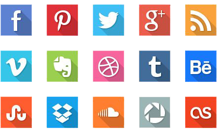 Download Png Image Report - Social Media Icons Png Flat (600x274), Png Download