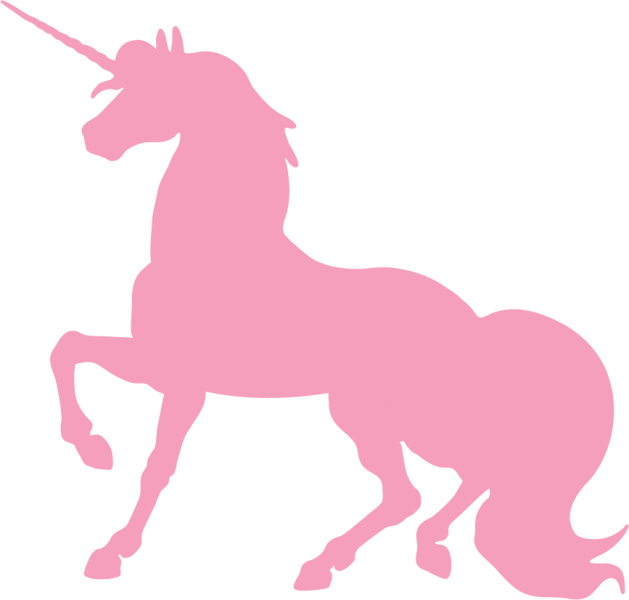Best Unicorn Silhouette - Unicorn Silhouette Pink (629x600), Png Download
