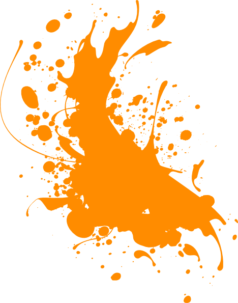 Color Splash Source - Orange Paint Splash Png (468x595), Png Download