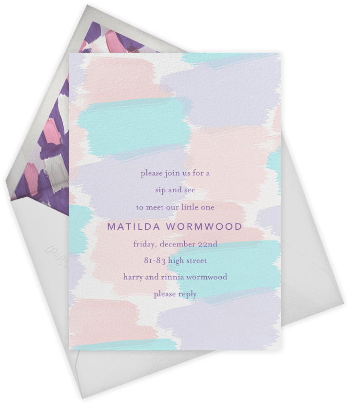 Starbursts Watercolor Palette - Envelope (717x836), Png Download