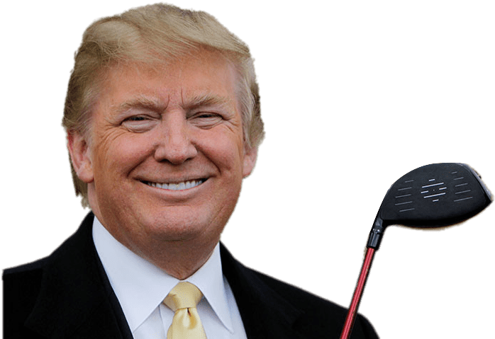 Donald Trump Playing Golf - Donald Trump (785x500), Png Download