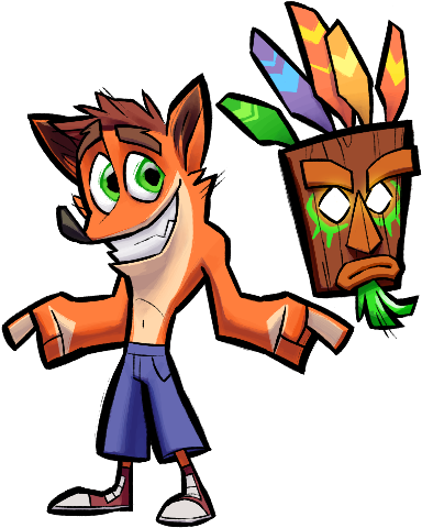 Crash Bandicoot Playstation 3d Model - Simple Crash Bandicoot Painting (500x500), Png Download