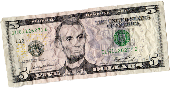 5 Us Dollar (570x300), Png Download