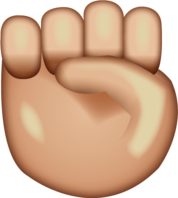 Fist Clipart Emoji - Raised Fist Emoji Png (640x640), Png Download