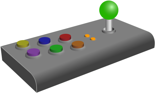 Arcade Controller (566x800), Png Download