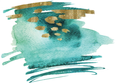 Teal-watercolor - Watercolor Painting (400x400), Png Download