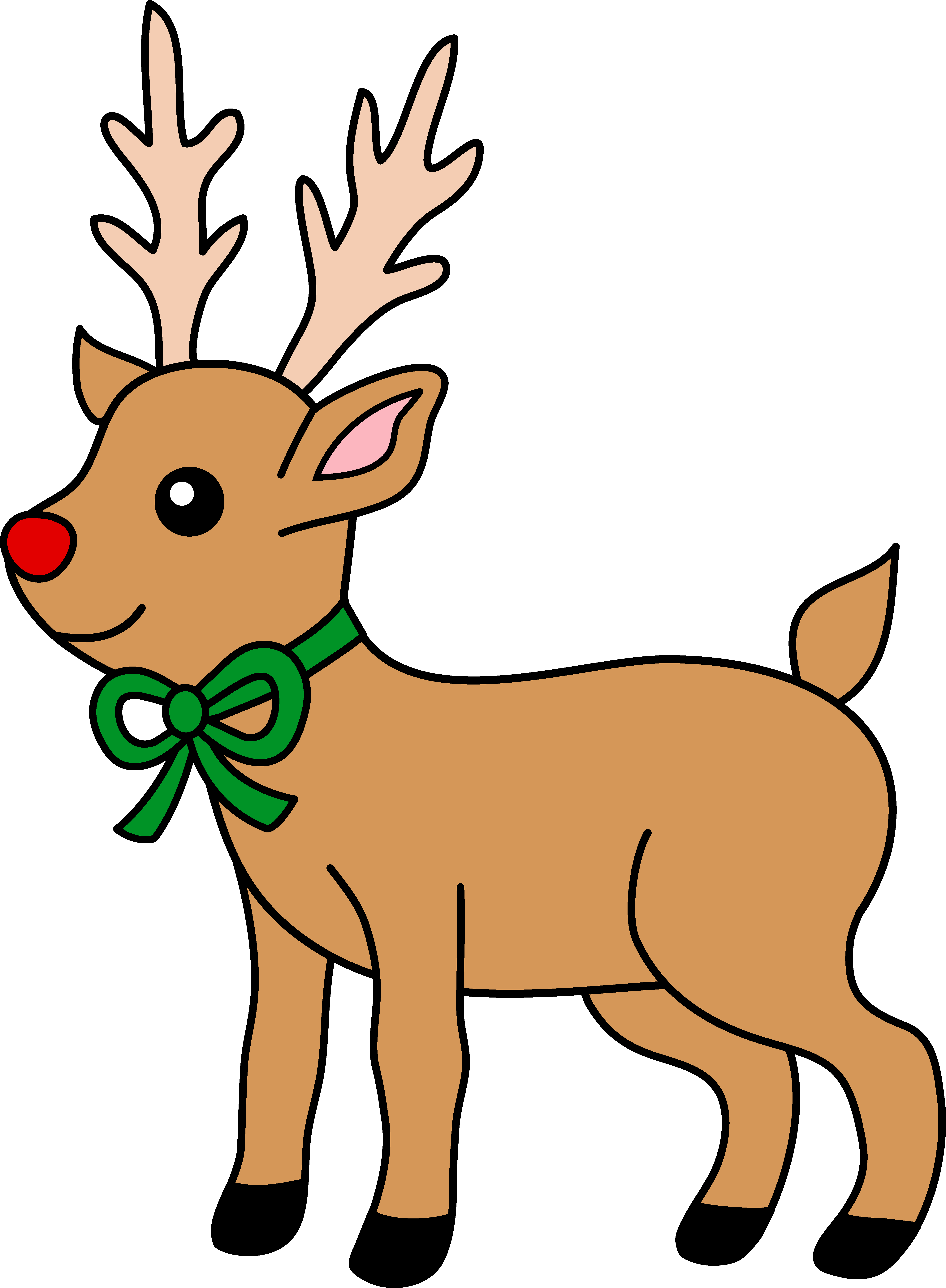 Reindeer Clipart Svg Library Library - Reindeer Clipart (4949x6740), Png Download