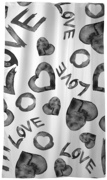 Watercolor Seamless Pattern With A Background Of Heart, - Watercolor Painting (400x400), Png Download