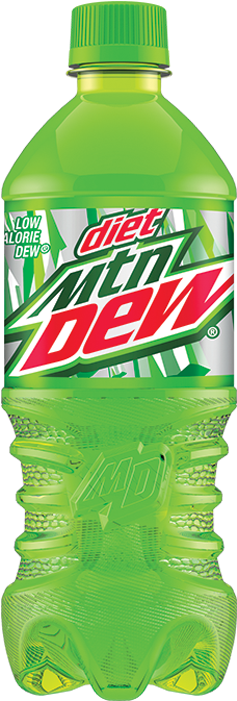 Mt Dew Diet - Diet Mt Dew 20 Oz (300x700), Png Download
