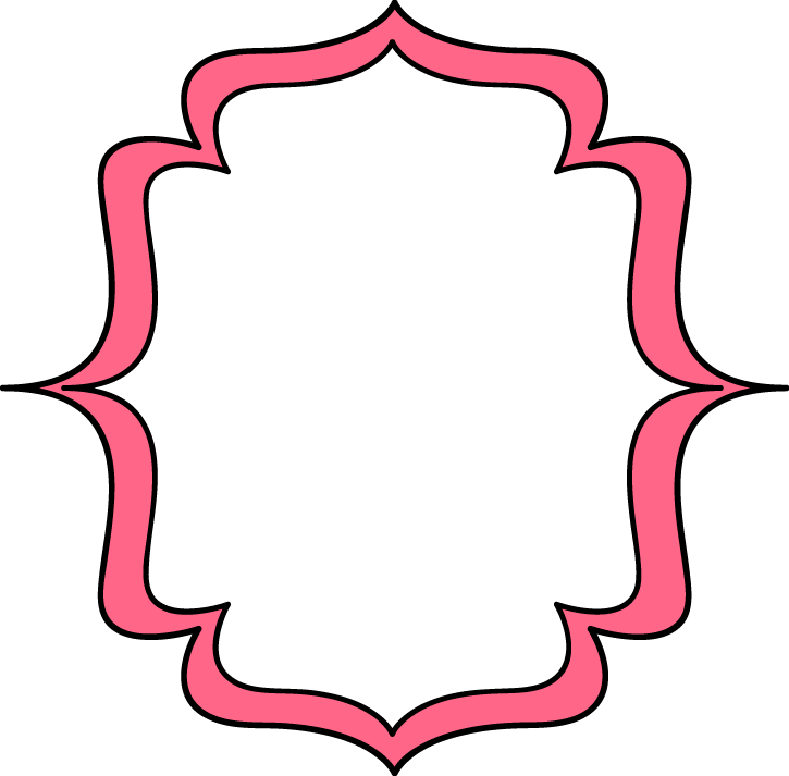 Full Page Pink Double Bracket Frame - Pink Bracket Frame Clipart (725x713), Png Download