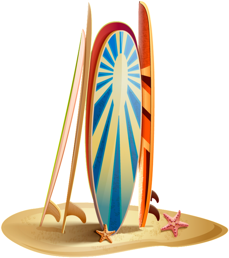 Download Seaside Colorful Surfboard Transparent Beach Decoration ...