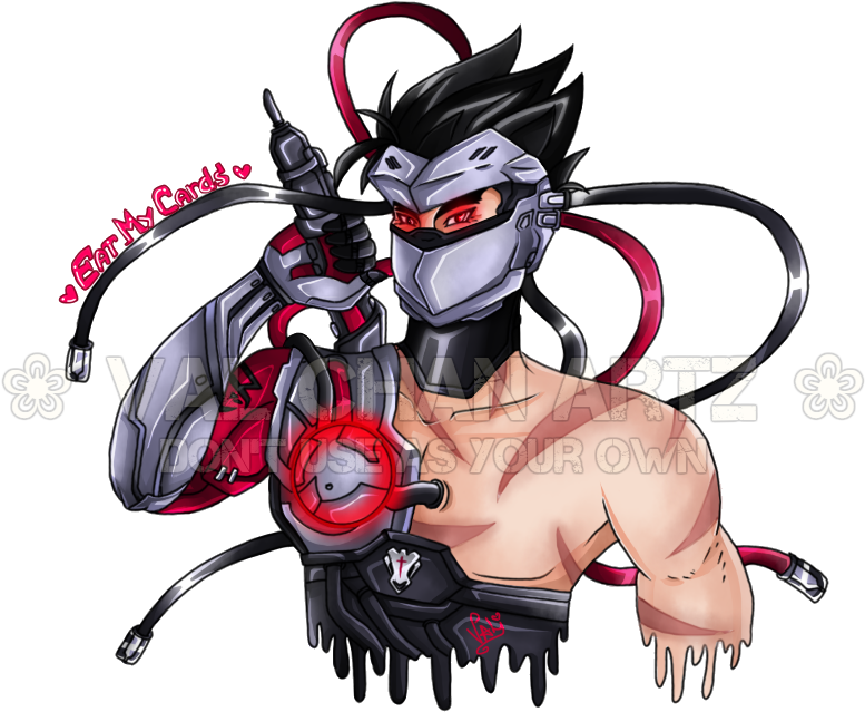 Kaedama - Overwatch Blackwatch Genji Png (930x640), Png Download