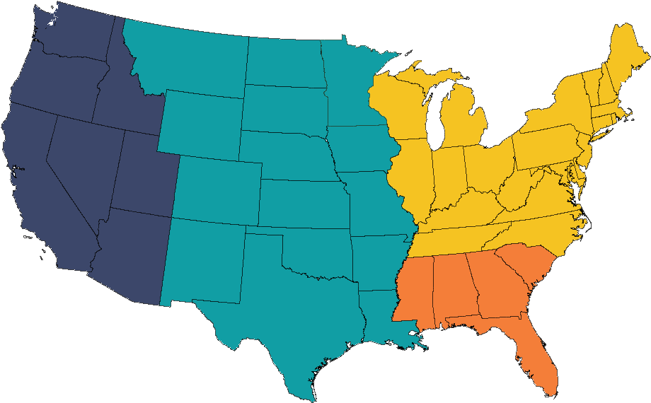 Blank United States Map - Salisbury Nc On Map (939x586), Png Download