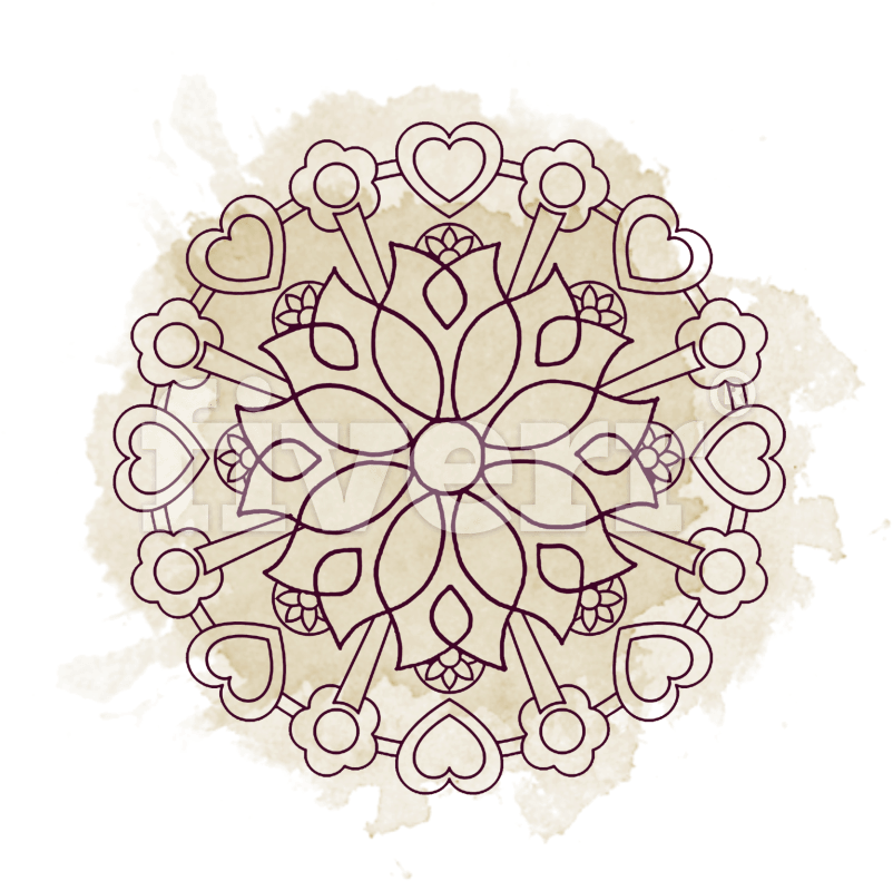 Mandala Yoga Stencil (1200x960), Png Download