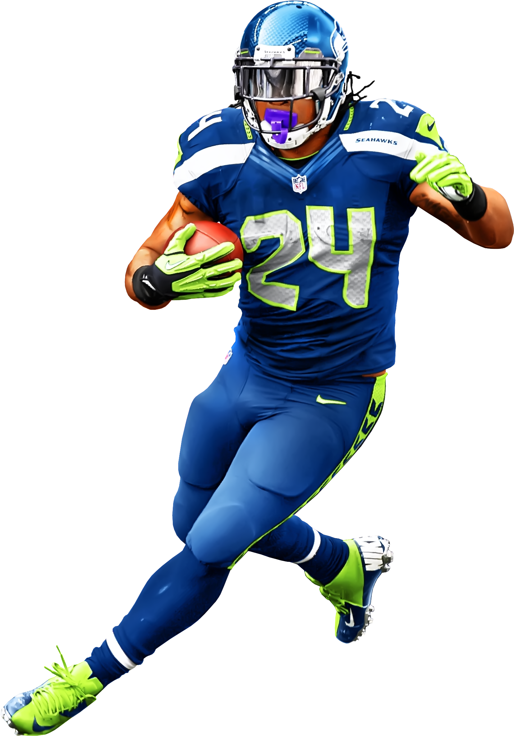 American Football Player Png Image - Marshawn Lynch Transparent Background (1852x2493), Png Download