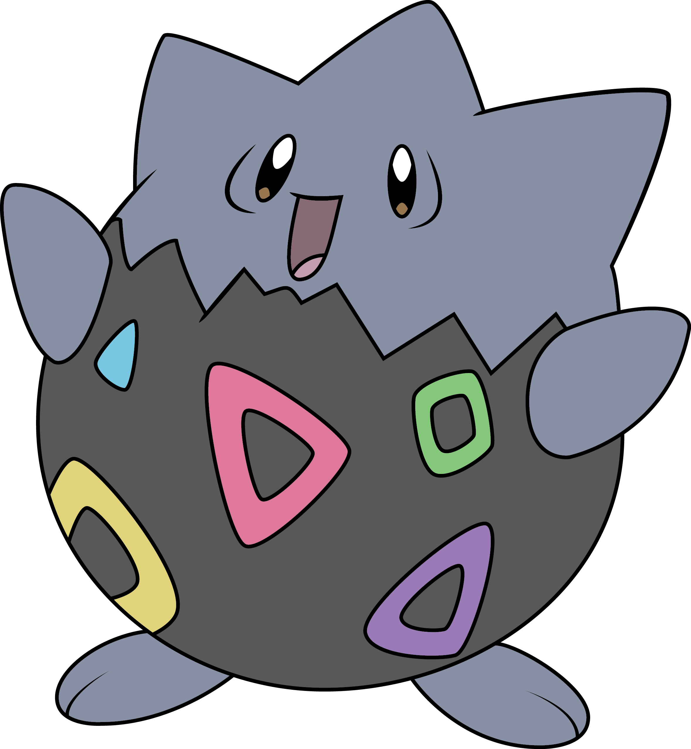 A Better Shiny Togepi - Cat Yawns (2357x2554), Png Download