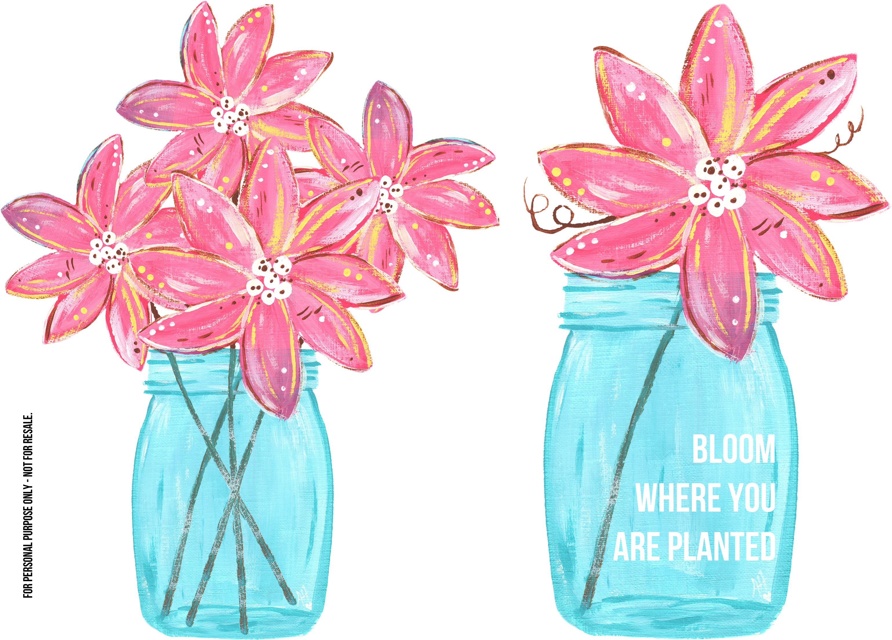 28 Collection Of Blue Mason Jar Drawing - Flowers In A Mason Jar Clip Art (3097x2309), Png Download