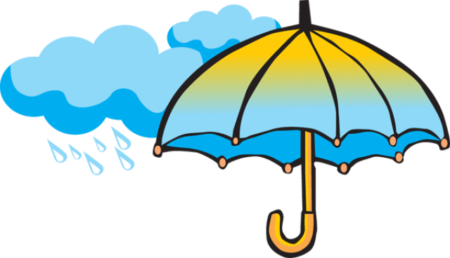 Svg Royalty Free Library April Clipart Free - Rain Umbrella Clip Art (640x368), Png Download