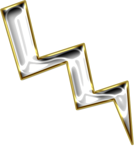 Banner Library Bolt By Clipartcotttage On Deviantart - Gold Lightning Bolt Png (458x500), Png Download