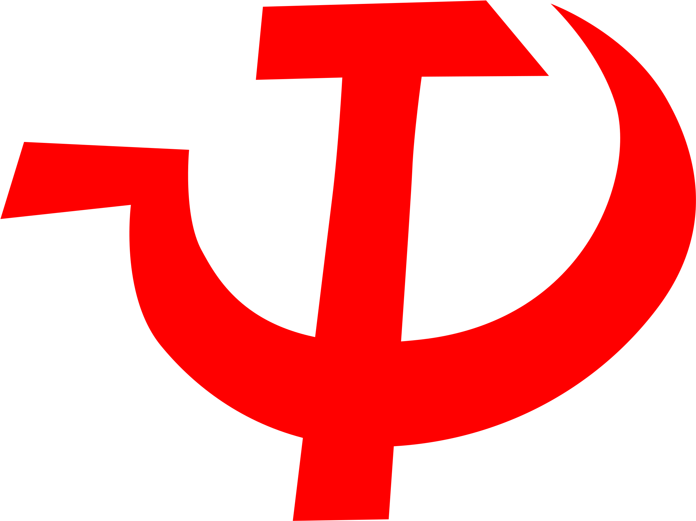 Hammer Clipart Sickle - Pixel Hammer And Sickle (2400x1795), Png Download