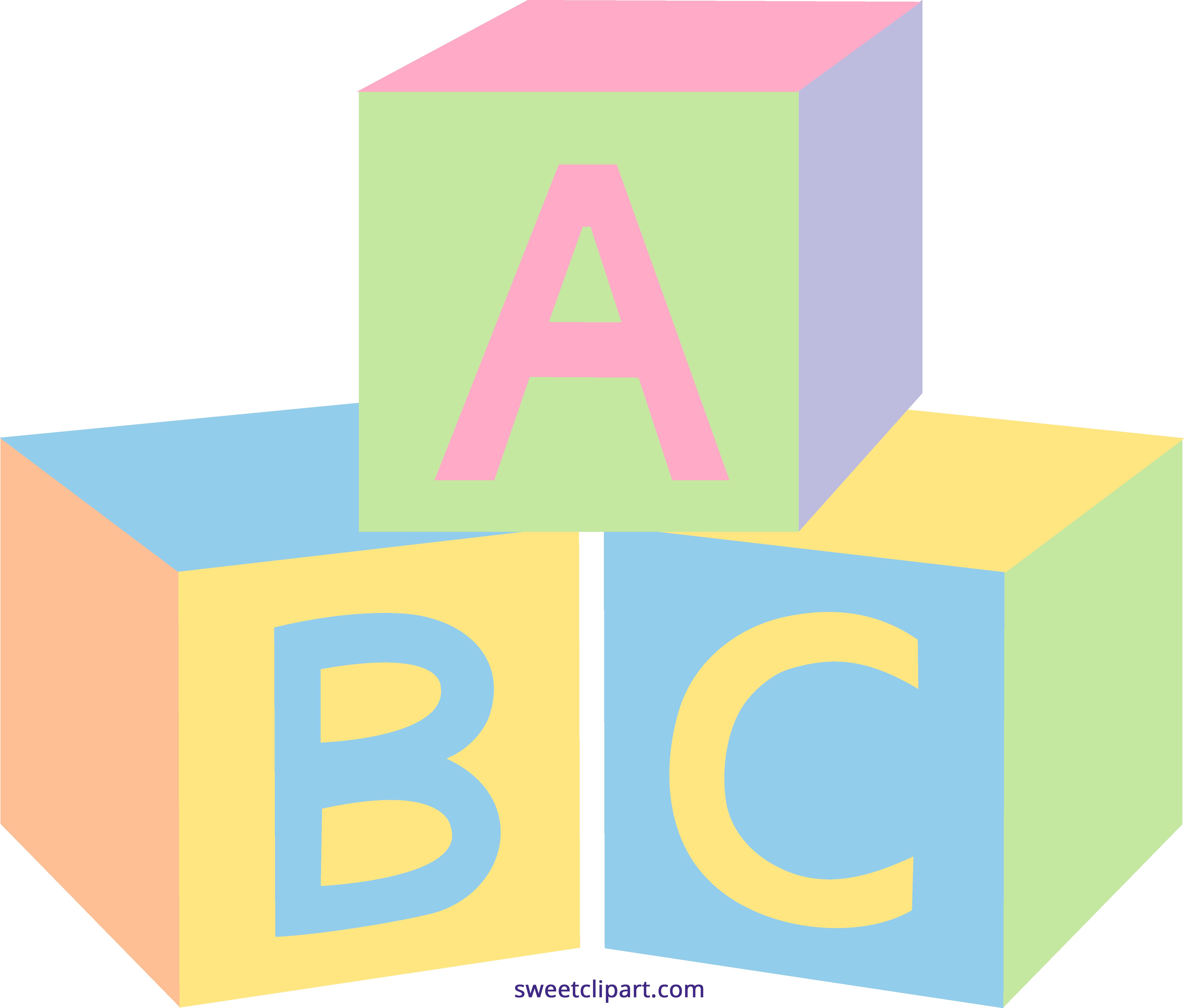 Baby Blocks Sweet Clip Art - Baby Blocks Clipart Png (5170x4401), Png Download