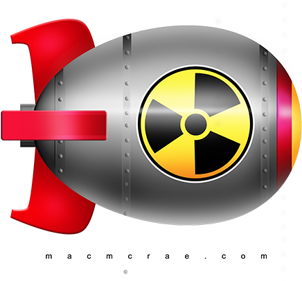 Jpg Black And White Library Nuclear Bomb Clipart - Nuke Clipart (450x415), Png Download