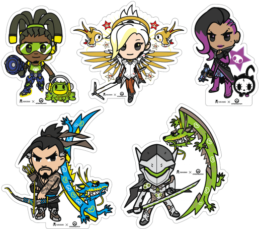 Tokidoki X Overwatch Heroes Stickers - Overwatch Tokidoki Sticker (550x550), Png Download