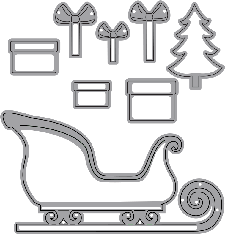 Santa's Sleigh - Santa Claus (800x800), Png Download