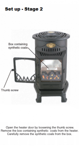 Provence Portable Real Flame Gas Heater In Blue - Gas Heater (500x500), Png Download