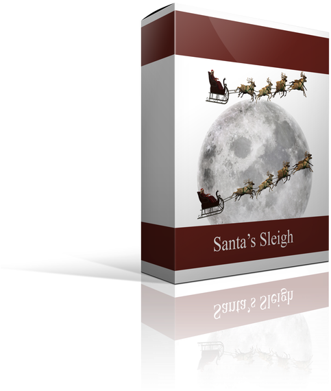 Santa's Sleigh And Reindeer Overlay - Reindeer (672x800), Png Download