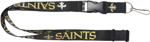 Nfl New Orleans Saints Aminco Team Lanyard - New Orleans Saints Lanyard - Black (500x500), Png Download