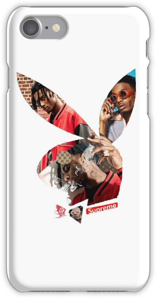 Playboi Carti Playboy Bunny Collage Iphone 7 Snap Case - Playboi Carti Smoking Domestic Poster (750x1000), Png Download