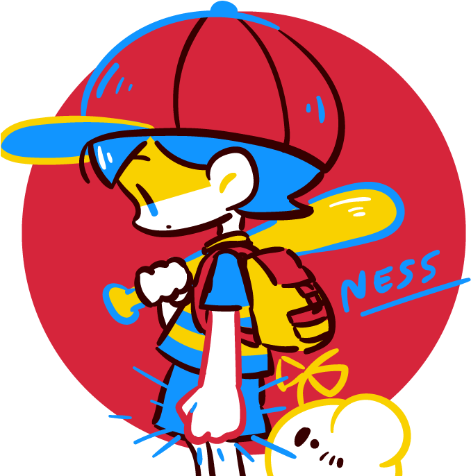 Earthbound / Mother - Ness Earthbound Fanart Png (700x700), Png Download