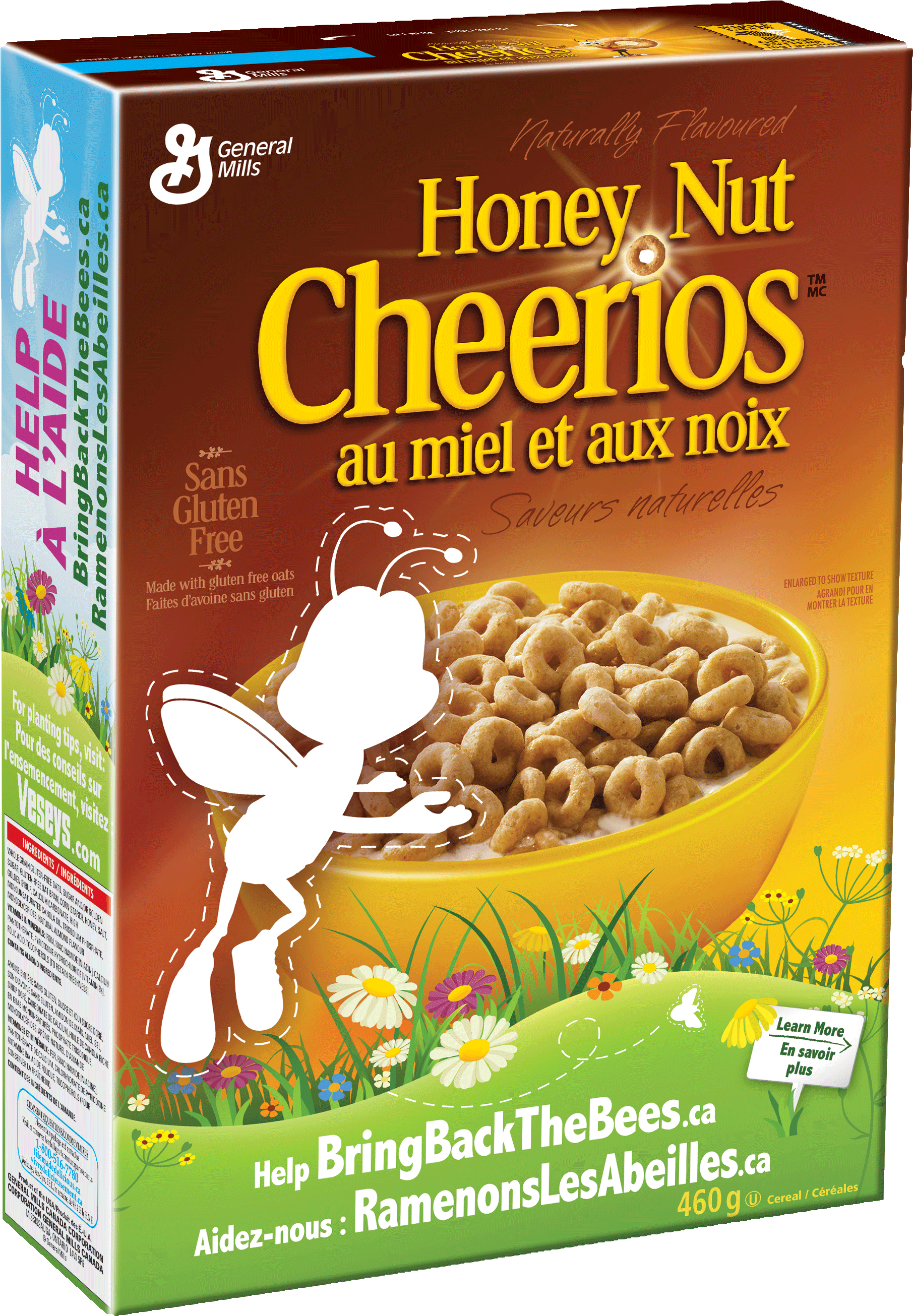 Honey Nut Cheerios Png Clipart Black And White - Cheerios Honey Nut Real Honey Cereal (2040x2836), Png Download