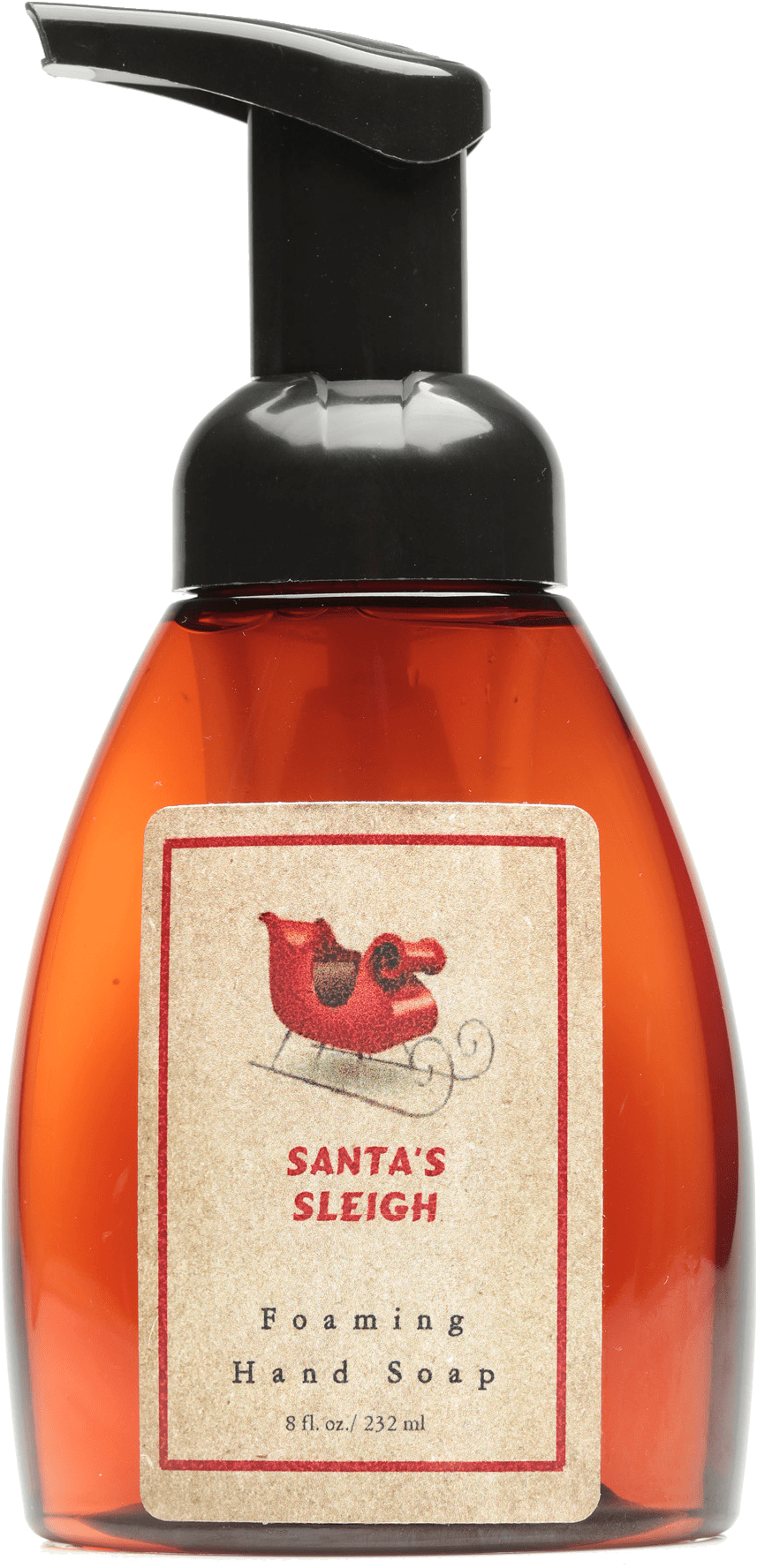 Santa's Sleigh - Liquid Hand Soap (1383x2130), Png Download