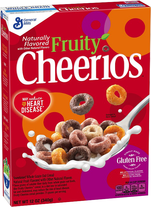 Fruity Cheerios (592x704), Png Download