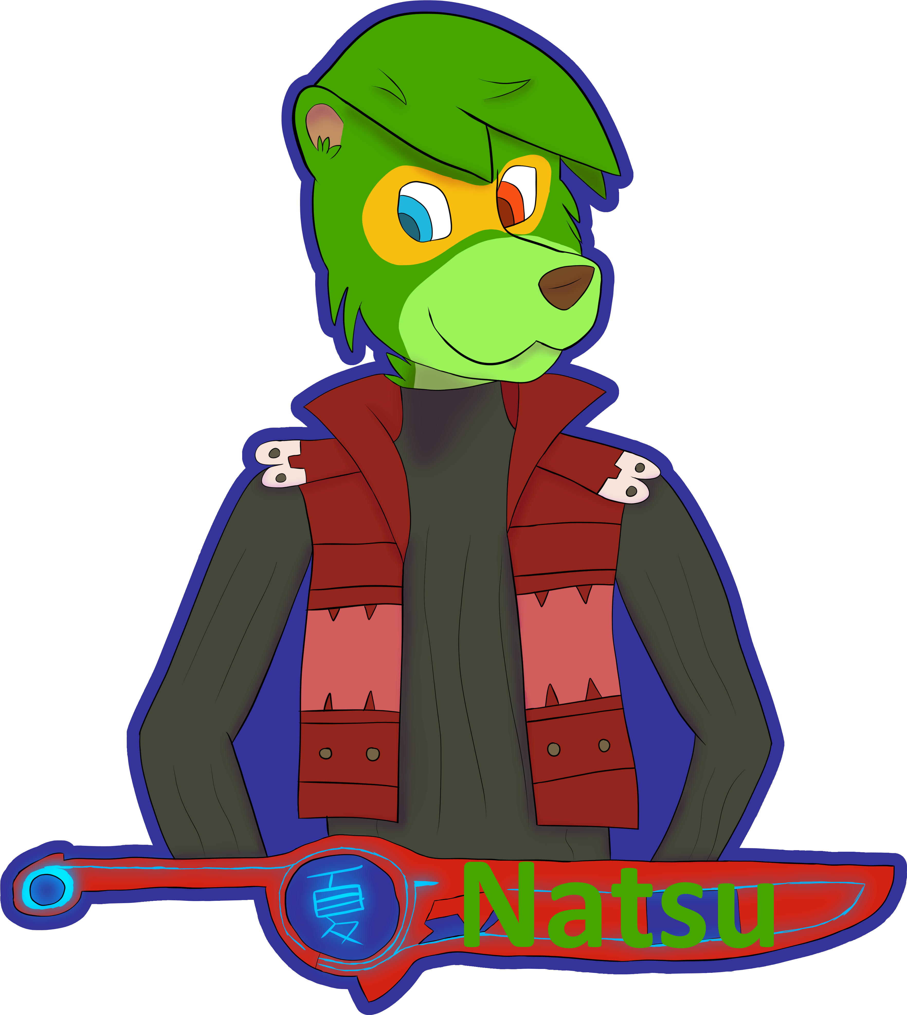 Shulk Badge - Cartoon (3670x4220), Png Download