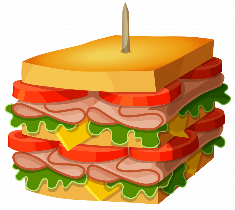 Huge Sandwich Png Vector Clipart Picture - Transparent Background Sandwich Clipart (817x731), Png Download