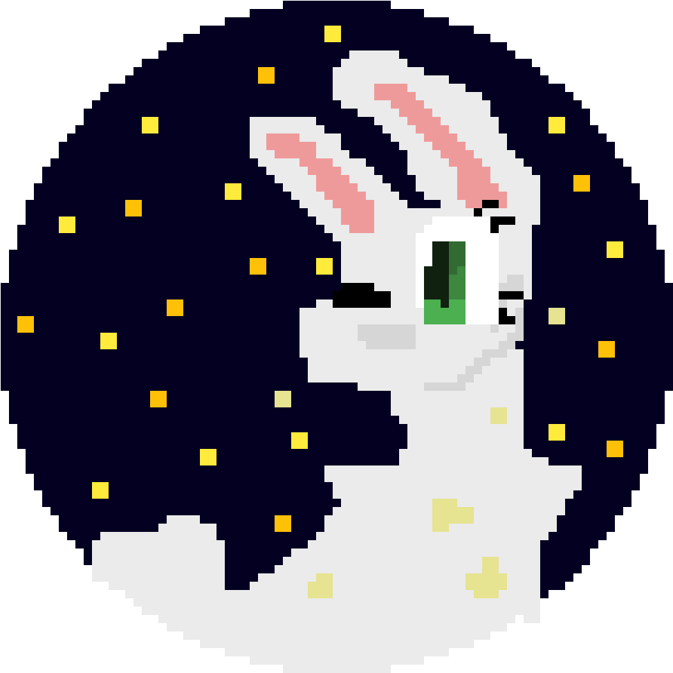 Image Black And White Library Iiowlcity S Profile Rabbit - Circle (1200x1200), Png Download