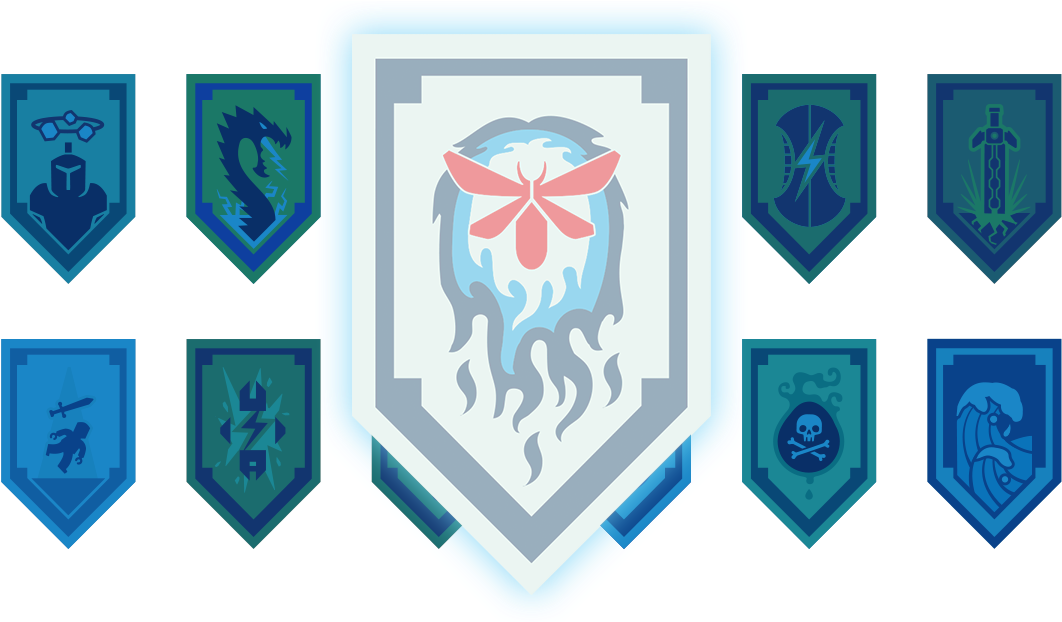 12 Hap Fireflies Ebt - Nexo Knights Shield Snake (1104x621), Png Download