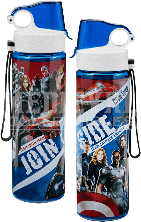 Captain America Civil War Tritan Sport Bottle - Vandor 26575 Marvel Captain America Civil War 24 Ounce (763x763), Png Download