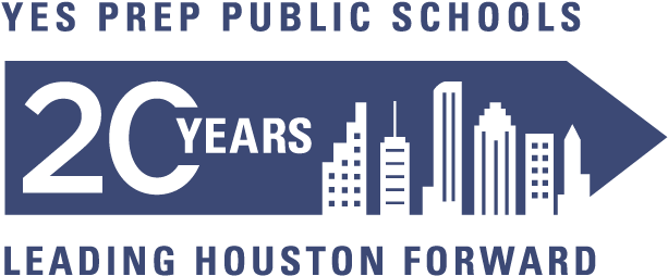 Logo For 20th Anniversary With Leading Houston Forward - Yes Prep Gulfton (669x318), Png Download