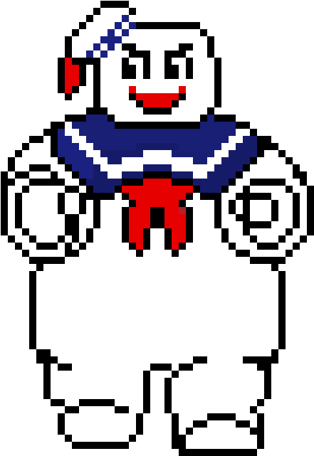 Monster For Ghostbusters - Ghost Busters Pixel Art (490x690), Png Download