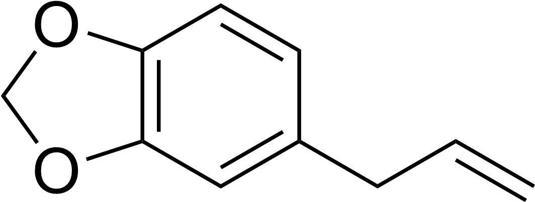 Safrole Line Structure - 1h Pyrrolo 2 3 C Pyridine (1079x418), Png Download