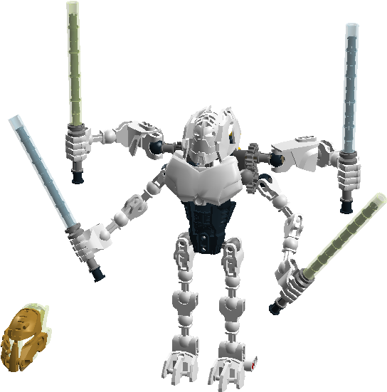 Skeleton Slicer General Grievous - Action Figure (1040x601), Png Download